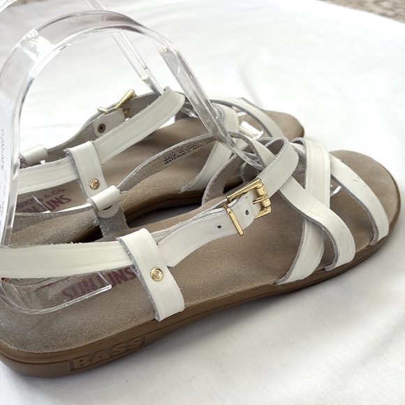 G.H. Bass & Co Margie Sunjuns White Leather Sandals Strappy Boho Comfort Women 9 - Picture 7 of 9